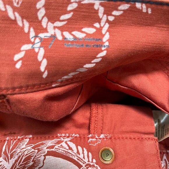 Pilcro Anthropologie‎ The Wandered Printed Relaxed Leg Cotton Pants Size 27 - Picture 10 of 11